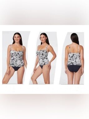 leu Rod Beattie Urban Oasis Tie Front Tankini Swim Top and Bottom